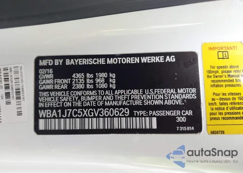 2016 BMW M235I z USA, uszkodzony, nr VIN WBA1J7C5XGV360629